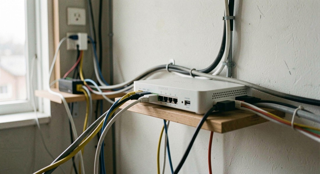 Netzwerk: Verbindungen sichtbar machen: Router, Kabelwege und die kleinen Entscheidungen hinter einem stabilen Netz.